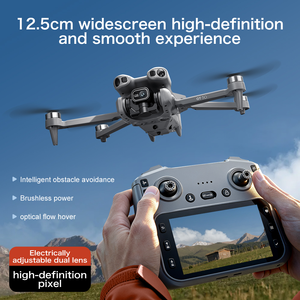 Drone Gimbal 3 Axis - GT50 Obstacle Avoidance Drone with 5.6'