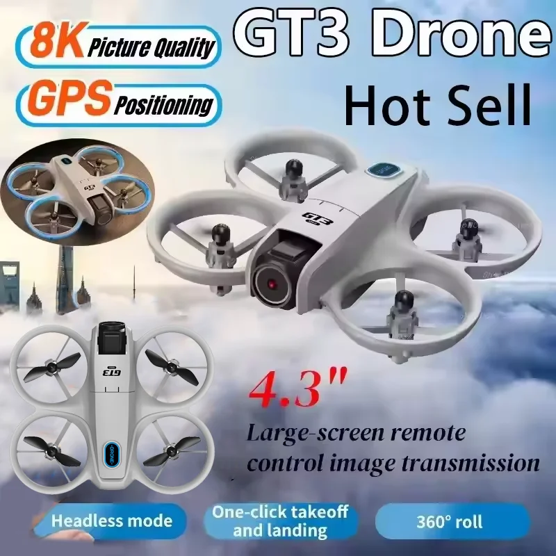 Drone Gimbal 2 Axis - GT3 Drone 8K HD Dual Cameras