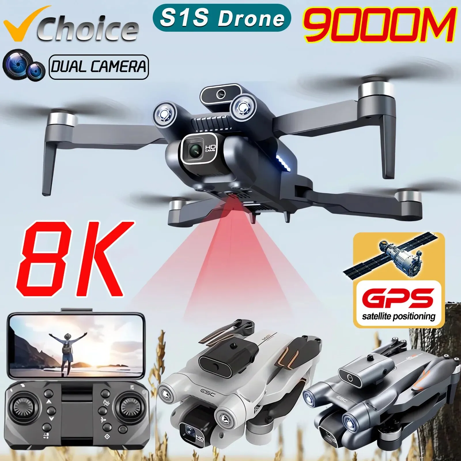 New S1S 5G GPS Drone Camera 8K – Drone Gimbal Brushless recenzja i cena