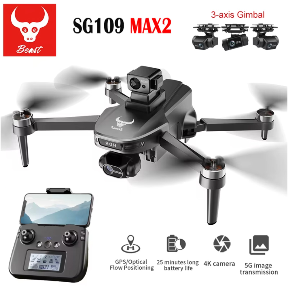 SG109 MAX2 Professional FPV 8K – Drone Gimbal 3 Axis recenzja i cena